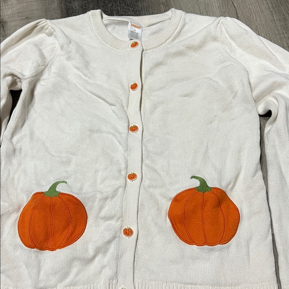 Gymboree pumpkin cardigan sweater size 12 - Picture 2 of 3